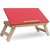IBS Colorwood Solid Wood Porrtable Lapttop Table  (Finish Color - Red)