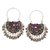 Zephyrr Fashion Oxidized Silver Afghani Tribal Dangler Hook Chandbali Earrings