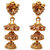 JewelMaze Zinc Alloy Brown Austrian Stone Gold Plated Jhumki Earring-AAA1741