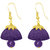 JewelMaze Zinc Alloy Gold Plated Purple Pearl Drop Jhumki Earrings -FAC0478