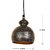 AH  Black Color With Silver Shading Iron  Pendant Ceiling Hanging Lamp ( Pack of 1 )