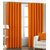 IDOLESHOP Polyester Orange Plain Long Door Curtains (9 Feet in Height, Pack of 2)