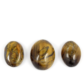 Be You 35.85 cts(39.4 ratti) Natural African Tiger Eye AAA Quality 1 pcs 18.5x15x7.5 mm  2 pcs 16x12x6 mm size Cabochon Oval Shape Loose gemstones