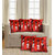 STITCHNEST Red Velvet  16 X 16 Inch Cushion Cover - Set of 5