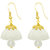 JewelMaze Gold Plated White Pearl Jhumki Earrings -FAC0480