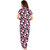Be You Fashion Serena Satin Blue-Pink Floral Printed Nightgown for Women
