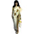 Gold  White Tissue Printed Saree With Blouse