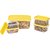 All Time Plastics Polka Container Set, 5-Pieces, Yellow
