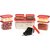 All Time Plastics Polka Container Set, Set Of 8, Red