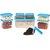 All Time Plastics Polka Container Set, Set Of 8, Blue
