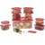 All Time Plastics Polka Container Set, 11-Pieces, Red