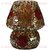 Shining Multicolor Hand Decorative With Colorful Beads & Chips Glass Table Lamp