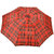 FabSeasons Unisex Red & Black Checks Print, 3 Fold Fancy Manual Umbrella for Rain, Summer & All weather conditions