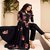 New Latest Designer Black  Pink Georgette Embroidery Long Anarkali Gown Type Suit (Unstitched)