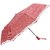 FabSeasons Maroon Dot Printed with frills, 3 fold fancy Automatic Umbrella for Rains, Summer & All Year Use
