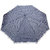 FabSeasons Navy Dot Printed with frills, 3 fold fancy Automatic Umbrella for Rains, Summer & All Year Use