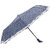 FabSeasons Navy Dot Printed with frills, 3 fold fancy Automatic Umbrella for Rains, Summer & All Year Use