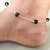 SilverBlack Alloy Silver Plated Anklets For Women