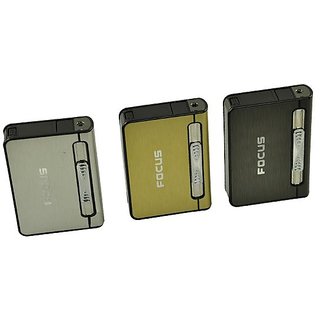 FOCUS Compass 10 Cigarette Case 2 in 1 with Free Lighter -PIA INTERNATIONAL
