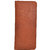 Canvas  Awl 100 genuine leather unisex design mini travel wallet  documents organizer (Brown)