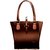 Levise London Fashionable Hand Bag for Women and Girls Durable Spacious Designer Handbags With Multi Compartments- Brown