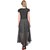 Raabta Black and white Dot Print Long Dress with Cape Sleeve 11010A