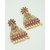 Voylla Pink Stones Studded Designer Dangler Earrings For Women