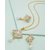 Voylla CZ & Pearl Studded Pendant Set With Chain