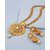 Voylla Beautiful Gold Plated Pendant Set With Matching Earrings