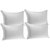 Iliv White Micro Fabric Cushion Inserts 12 X 12 Inches (Combo Of 4)