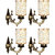 Somil Sconce Colorful Wall Lamp Ornamented With Colorful Chips  Beads Set Of 4