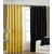 iLiv Plain Eyelet Curtain 5Ft- ( Set Of 2 )- Yellow & Black