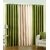iLiv Plain Eyelet Semi Transparent Curtain 7 Feet  Set Of 3 - 2green1cream7ft