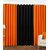 iLiv Plain Eyelet Curtain 9 Feet ( Set Of 3 )Orange & Black