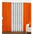 iLiv Plain Eyelet Curtain 5 Feet ( Set Of 3 )Orange  White