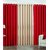 iLiv Plain Eyelet Curtain 9 Feet ( Set Of 3 )Red & Cream
