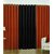 iLiv Plain Eyelet Curtain 9 Feet ( Set Of 3 )Rust & Black