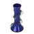 Somil Blue Flower Vase Candle Shape Decorate With Glass Cross Lase