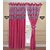 iLiv Polyester Multicolor Stripes Eyelet Door Curtain-1crush3dPink7ft