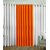 iLiv Plain Eyelet Curtain 9 Feet ( Set Of 3 ) White & Orange