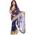 Chhabra 555 Navy Georgette Embroidered Saree With Blouse