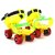 Aurion RS Adjustable Plastic Roller Skates (Red/Green/Pink/Yellow)