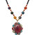 JewelMaze Multicolor Beads Zinc Alloy Gold Plated Necklace-FAA0447