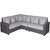 Gioteak Havana Black Grey L shaped sofa set 2+2+1+C