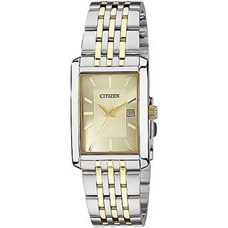 Citizen square discount face watch gold