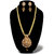 JewelMaze Gold Plated Brown Austrian Stone Necklace Set-AAA1927