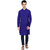 indian ATTIRE Designer Ethnic Blended Silk Royal Blue Straight Kurta For Men