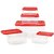 All Time Plastics Polka Container Set, 5-Pieces, Red