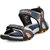Mesha Density Men D-5 Navy-Orange Sports Sandal