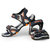 Mesha Density Men D-5 Navy-Orange Sports Sandal